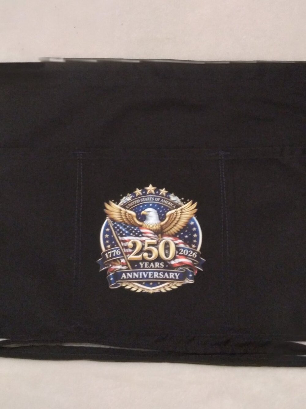 Pariotic 25oth Anniversary Half apron 20" x 13" x 8.5" Pockets
